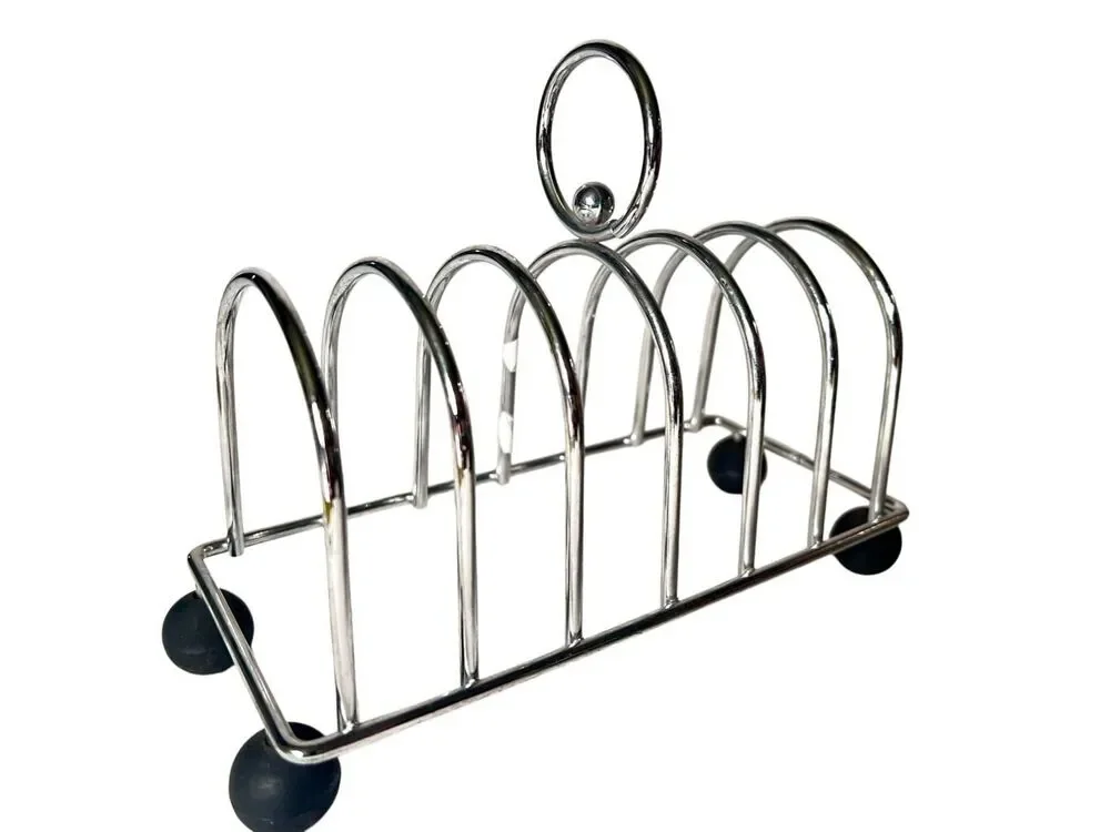 Toast Rack English Style - Victorian Chrome Holder for 6 Slices